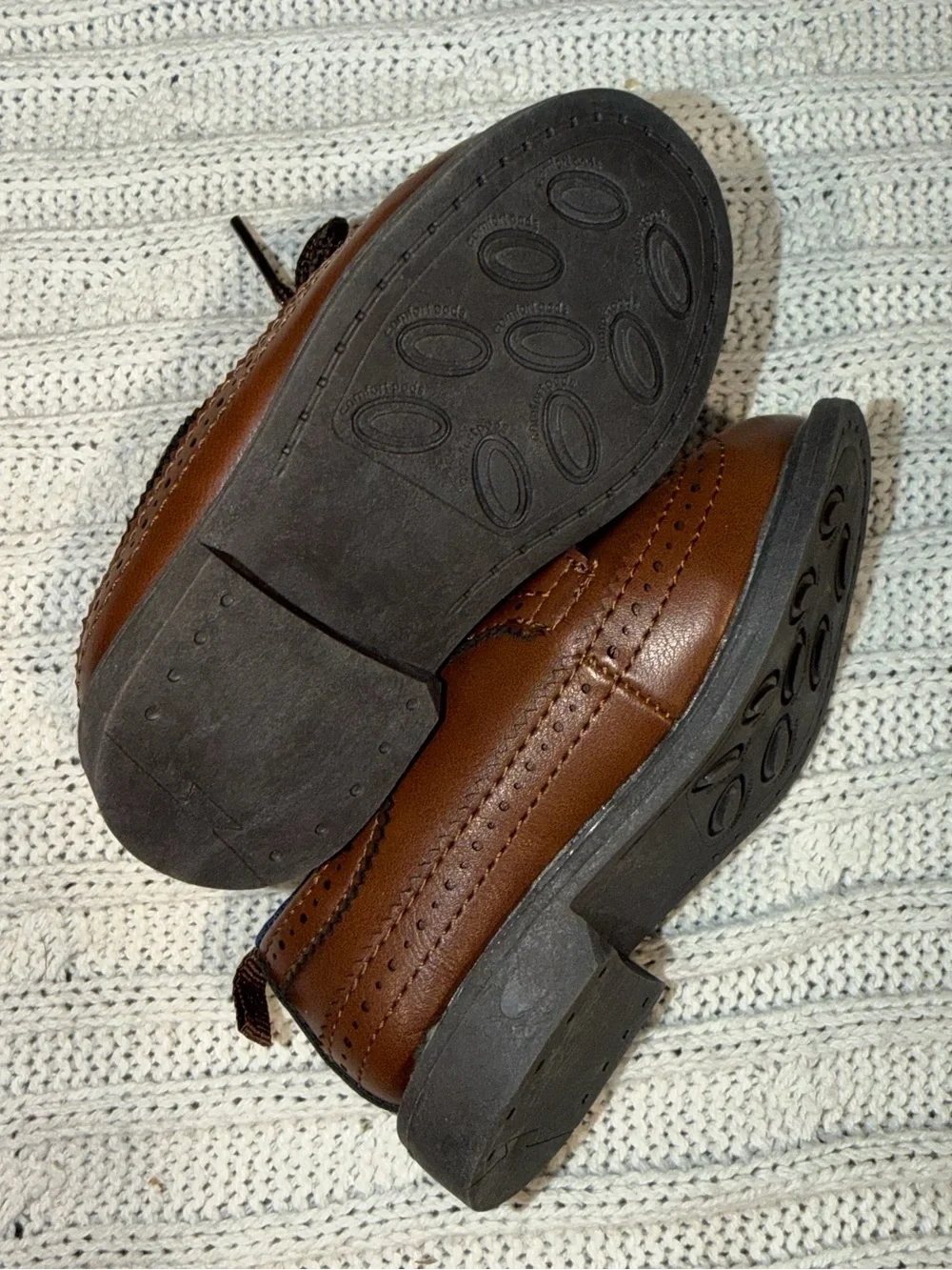 Classic Brown Kids Dress Shoes - Leather Wingtip